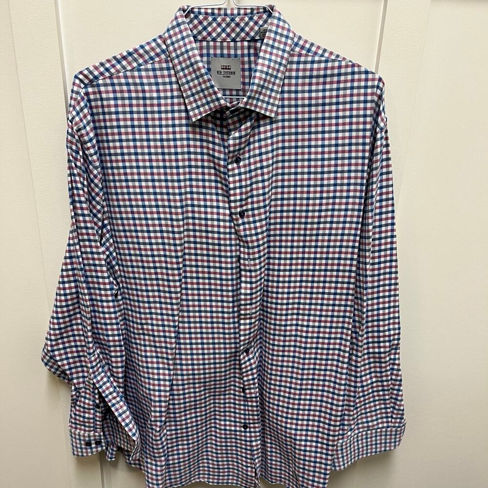 Ben Sherman Dress Casal Button Down Shirt 18-1/2 34/35